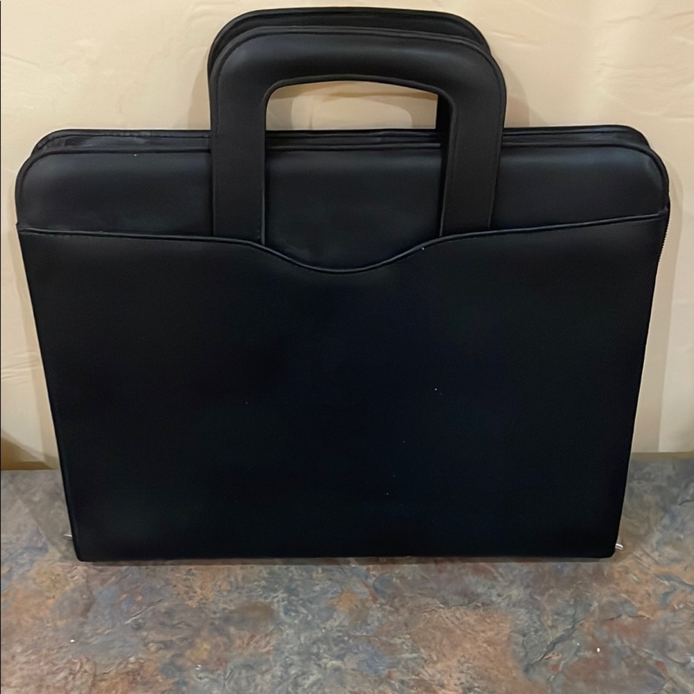 Black Leather Briefcase/Organizer - P5
